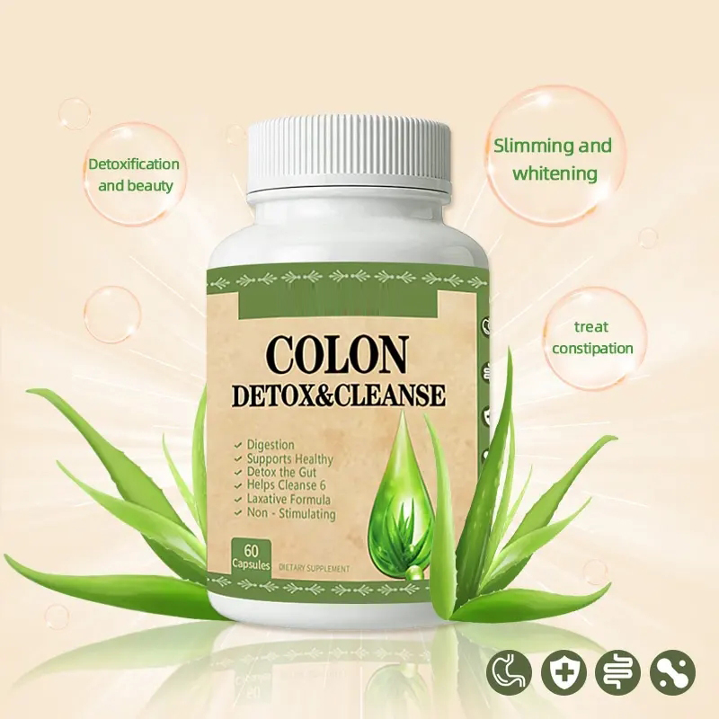 OEM/ODM Wholesale Vegan Natural Body Slim Colon Detox Cleanse Aloe Vera Weight Loss Aloe Slimming Capsule