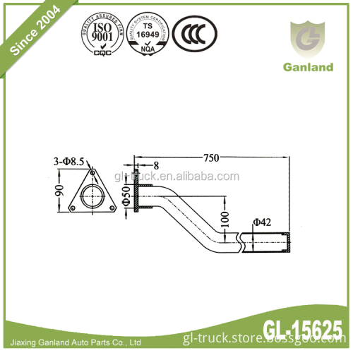 GL-15625 Zinc Plated Steel Truck Body Mudguard Tube