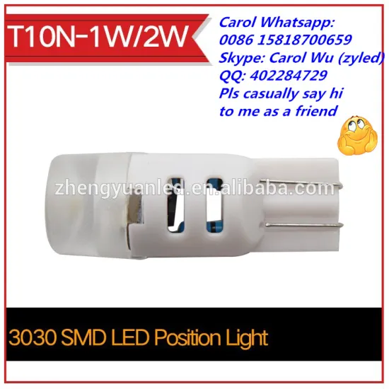 2017 new arrivals 2W 12v dc T10 3030 LED indicator light bulb car lamp 100lm led auto spare parts car micro mini light