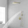 SHAMANDA Brushed Gold Wall Mount Concealed Shower Set