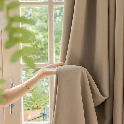 Plain Dyed Lightproof Blackout Maka Velvet Chenille Curtains