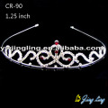 Strass rojo Tiaras boda/novia