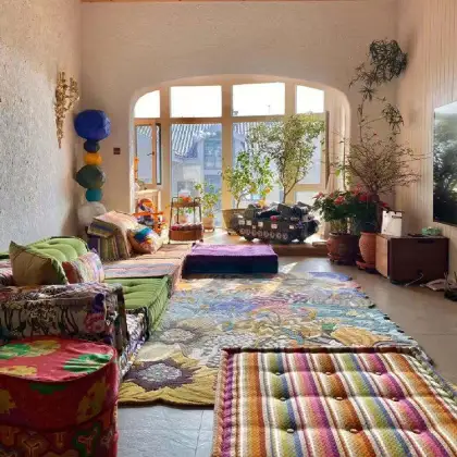 Modern Fabric Sofa Set for Living Room - Bobois Mah Jong Sofa