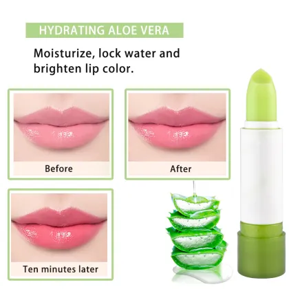 Private Label Moisturizing Color Changing Lip Balm with Aloe Vera