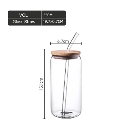 Eco-Friendly Pyrex Glass Coffee Cup with Bamboo Lid