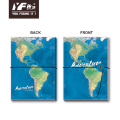 Custom world map style soft-cover notebook