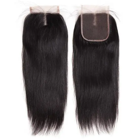 indian hair lace closure 4*4 remy natural hair extensions factory wholesale virgin cuticle aligned hair