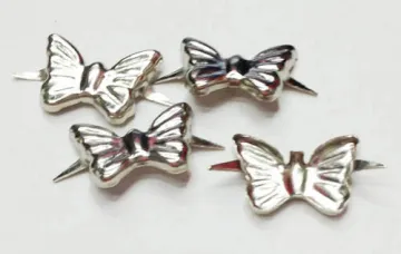 Butterfly Nailheads Trim, Metal Nailheads Studs 2 Prong