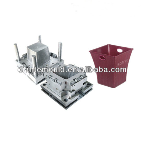 Different colors fashion new design square plastic dust bin mould molding factory in taizhou china