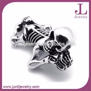 Mens Tribal Biker Stainless Steel Skull Skeleton Pendant