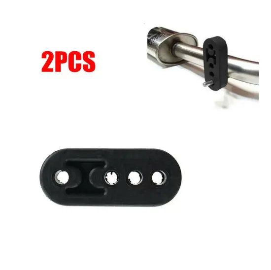 2Pcsx 11MM Car Rubber Exhaust Tail Pipe 4 Holes Mount Bracket Hanger Insulator Black