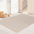 ruang tamu di rumah braided wollen wool karpet