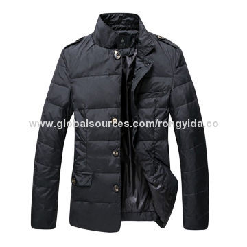 Men's Padding Down Jacket with 100% Polyester Shell Material