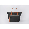 Women's Long Nylon Bag Vintage Handbag Leather Handle