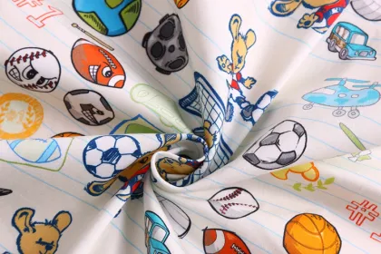 Custom Digital Printed 100% Cotton Satin Bed Sheet Fabric for Home Textiles