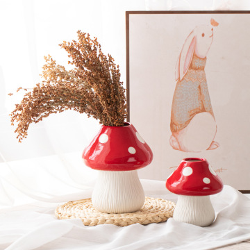 Cute Ceramic Mushroom Flower Vases in Bulk