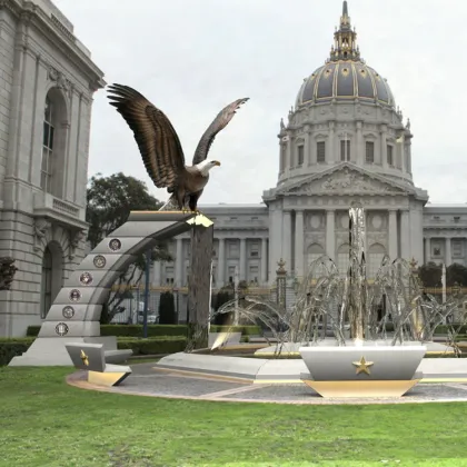 large garden outdoor decorations metal crafts Statues of eagles