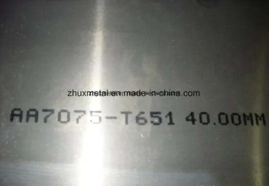 7075 Aluminum/Aluminium Alloy Oxide Plate (7475/7050/7B50/7475/7A55)