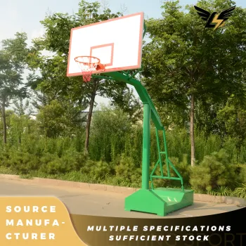 Mobile Double Curved Beam Outdoor Basketball Stand