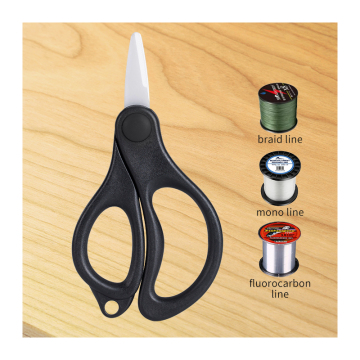 MIDDIA Ceramic Fishing Scissors for Braided Line Cutting - Saltwater Fishing Serrated Shears