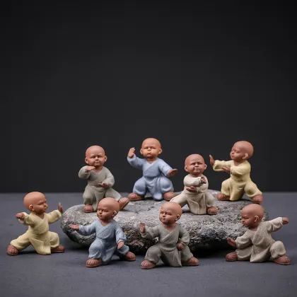 Tea Shop Accessories: Tai Ji Budda Statues, Kung Fu Tea Pets, Zisha Monks Statue & More