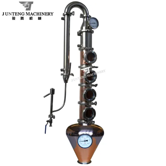 Professional 50L Alcohol Still with Red Copper Top and 100L Pot Still Distillation Components - Food Grade Design