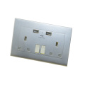 Dual UK USB Wall Socket mit Surgeschutz