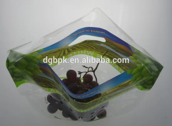 stand up air holes grape bag no zipper OPP/CPP 40 micron