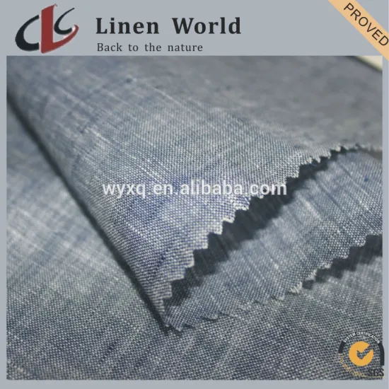 100%Linen 21*21 54*53 53/54" Plain Dyed Woven Fabric
