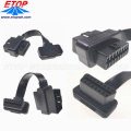 Custom Mold Right Angle OBD2 Flat Cable