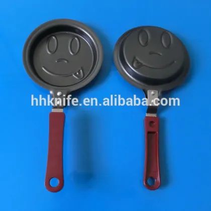 smile face shape non-stick egg fryling pan
