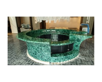 Modern Luxurious Hotel Villa Decor: Translucent Natural Green Agate Countertop with 1-Year Warranty