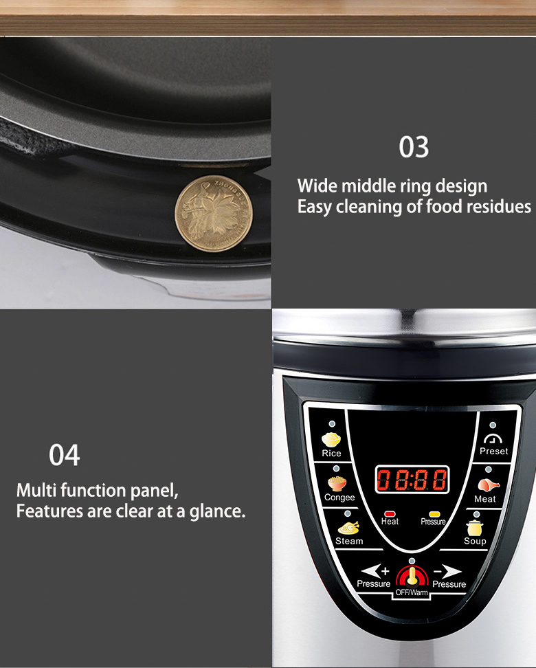 Electric stainless steel pressure cooker sus 304 home