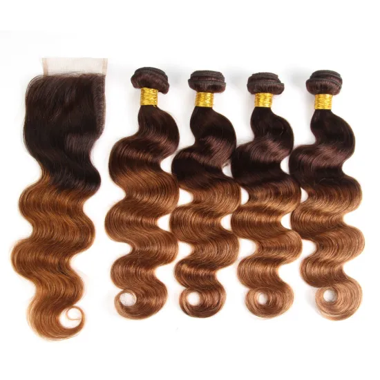 Grade 8A 4/30 Malaysian Virgin Hair bundles Malaysian Weave Unprocessed Virgin Hair Ombre Hair Extensions
