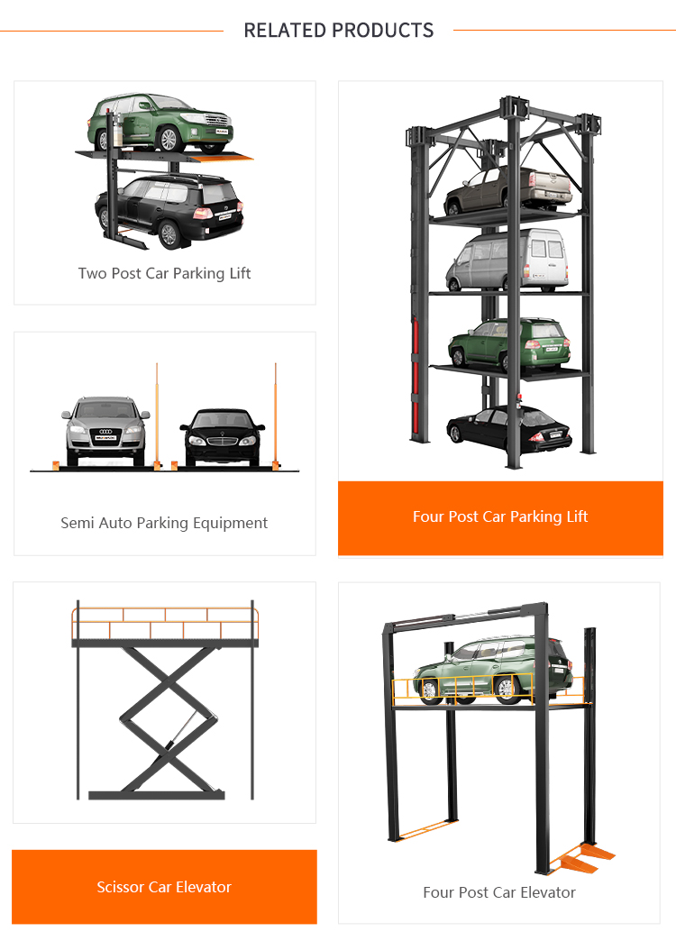 Verical Auto Rack 4 Level Smart Automated Car Rack Vertical Lifting Parking System, High ...