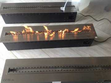 ethanol fireplace with tempered glass decoration