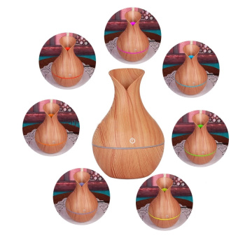 Cool Mist Flower Shape Difusor de aroma de grano de madera