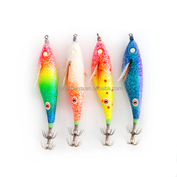 High Quality Mister Lure Wooden Luminous EGI Fishing Wobbler Squid Jig