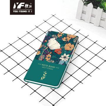 Estilo de flores personalizado A6 Diario de papel de cuaderno de tapa dura A6