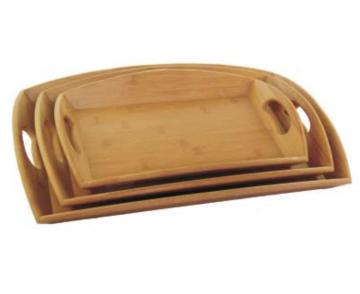 Bamboo Serving Tray Set with Customization Options