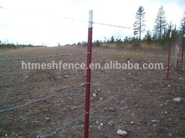 Metal T post for barbed wire t post with spade