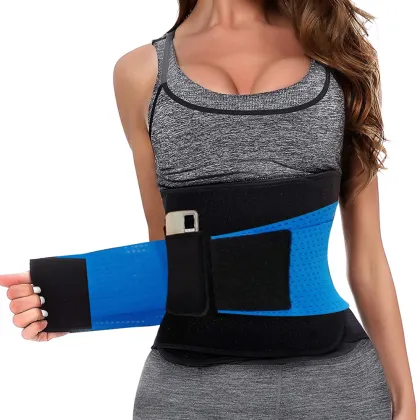2022 Neoprene Stomach Wrap Tammy Trimmer Waist Trainer with Detachable Straps & Cellphone Pocket