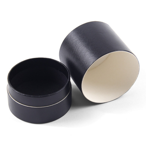 Round Black Cylinder Tube Packaging Box for Bottle