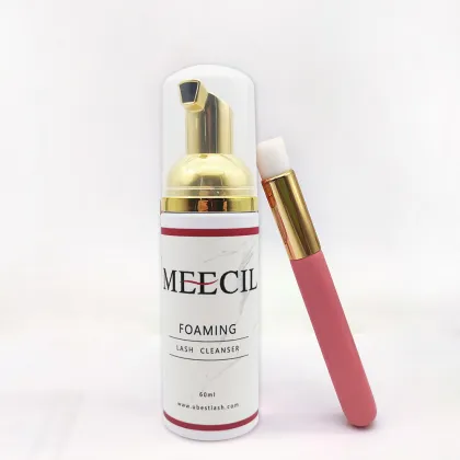 Make Your Own Lash Shampoo Kit: Cleanser Foam Pump, Eyelash Shampoo Bottles, Velvet Classic Mink