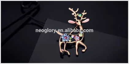 Neoglory Austrian Crystal Rose Gold Plated Cute Design Indian Brooch Jewelry Accessories