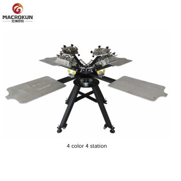 4 Color 4 Station Screen Printing Machine