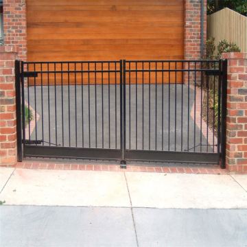 Pvc Coated Wrought Iron Single Swing Gate