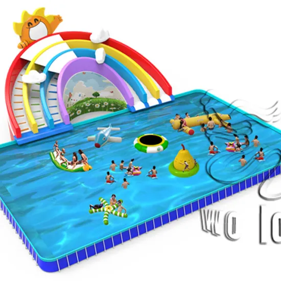 popular top sale inflatable aqua slide