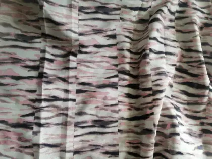 Polyester Woven Wool peach Printed Fabric