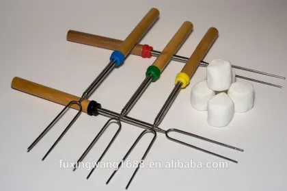 Marshmallow Roasting Sticks Telescopic BBQ Fork for Sausages, Campfire